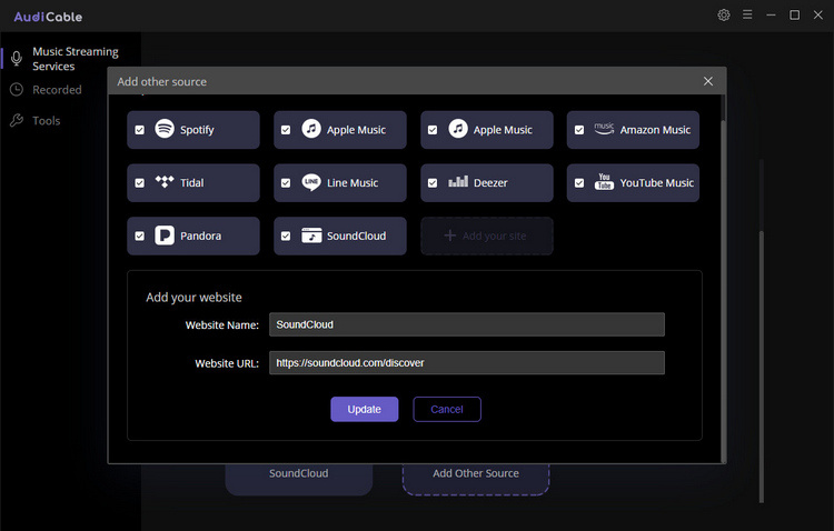 add other music sources
