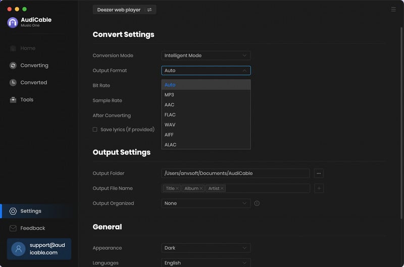 Select Output Parameters