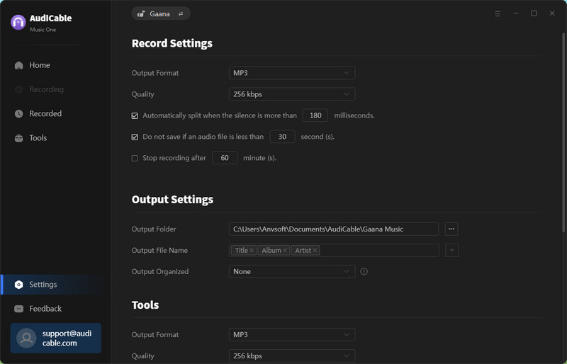 Customize Output Parameters