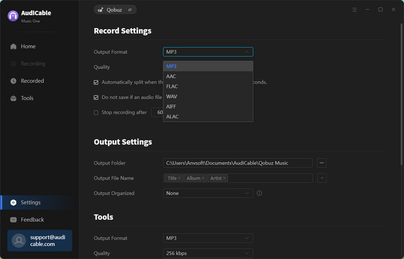 Customize Output Parameters