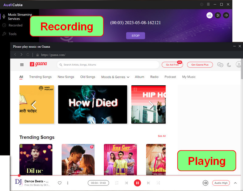Recording Gaana Music Locally