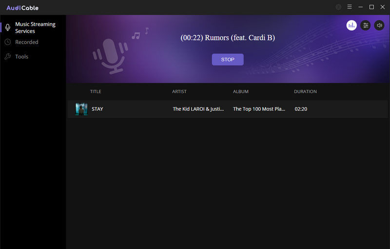 recording music from Pandora