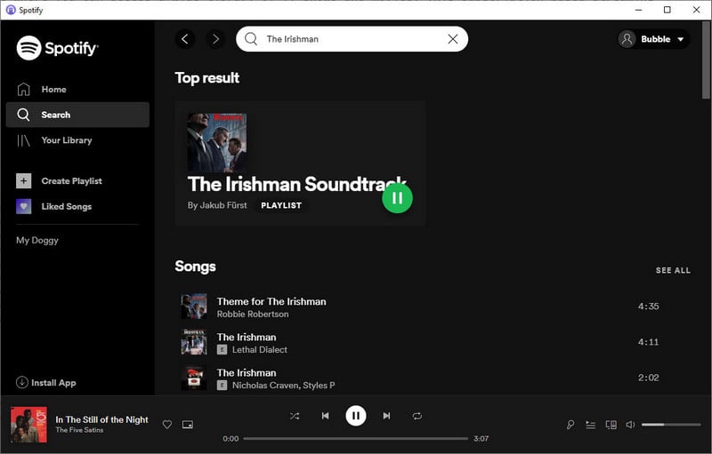 download songs in The Irishman