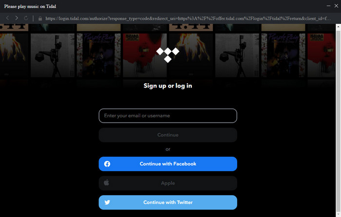 sign in to tidal music